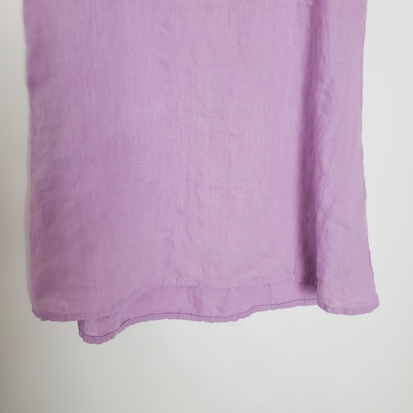 Flax Pink/Purple Linen Tank Top in Size Petite - Picture 3 of 7